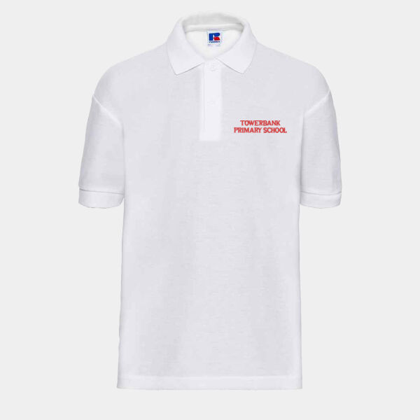 Towerbank Primary School Polo - White Thumbnail