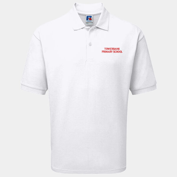 Towerbank Primary Adults Polo - White Thumbnail